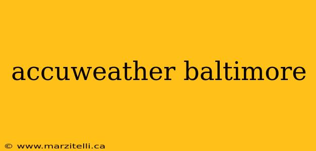 accuweather baltimore