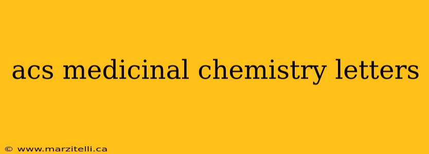 acs medicinal chemistry letters