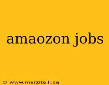 amaozon jobs