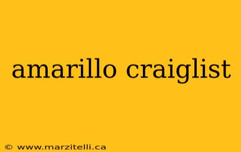 amarillo craiglist