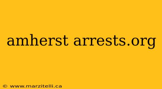 amherst arrests.org