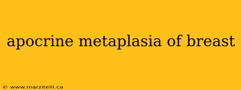 apocrine metaplasia of breast