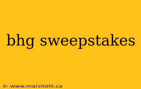 bhg sweepstakes