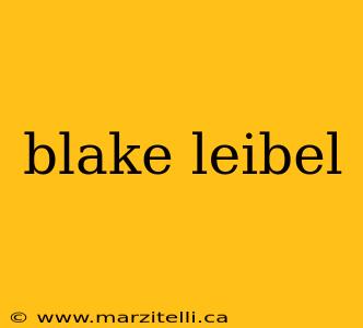 blake leibel