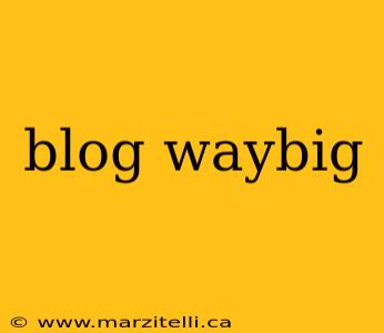 blog waybig
