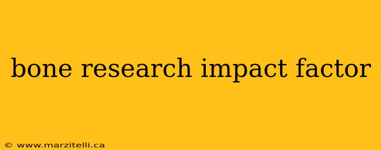 bone research impact factor