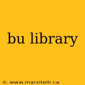 bu library