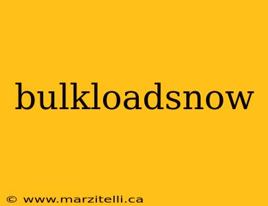 bulkloadsnow