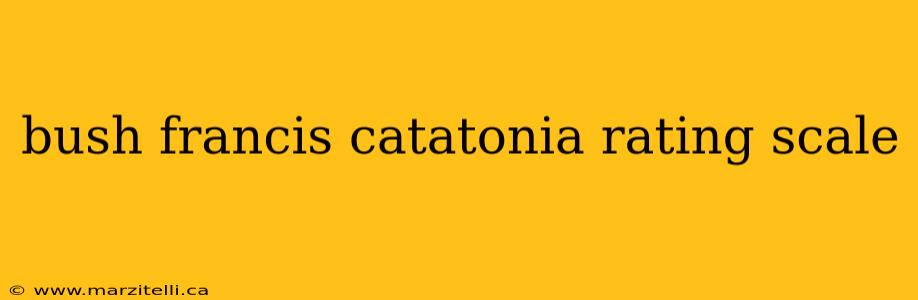 bush francis catatonia rating scale