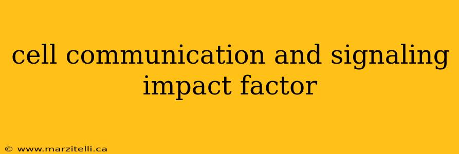 cell communication and signaling impact factor