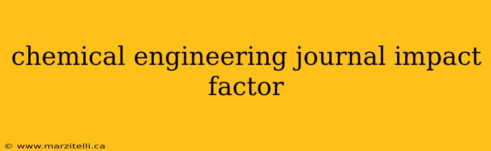 chemical engineering journal impact factor