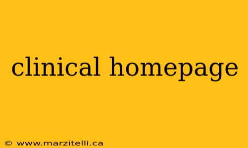 clinical homepage