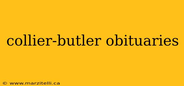 collier-butler obituaries