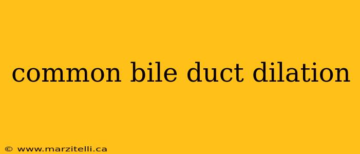 common bile duct dilation