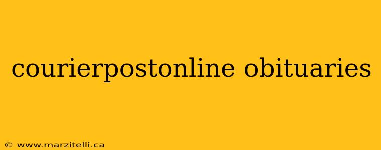 courierpostonline obituaries