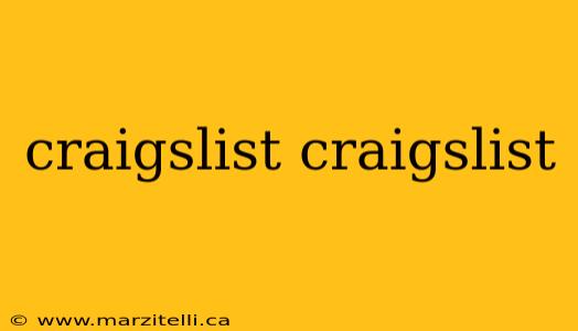 craigslist craigslist