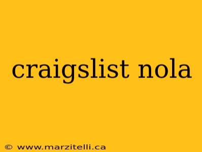 craigslist nola