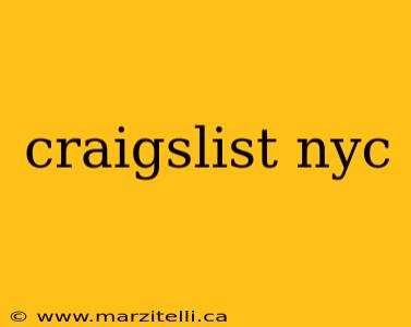 craigslist nyc