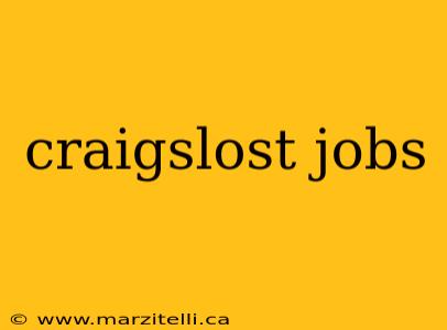 craigslost jobs