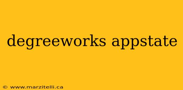 degreeworks appstate
