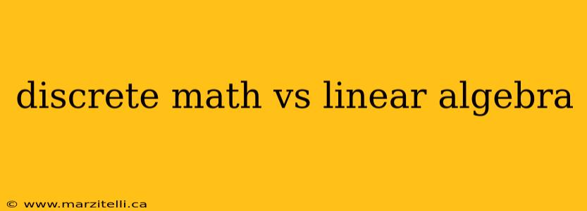 discrete math vs linear algebra