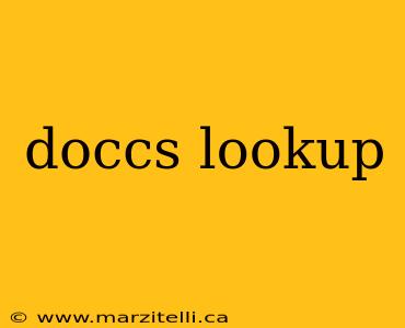 doccs lookup