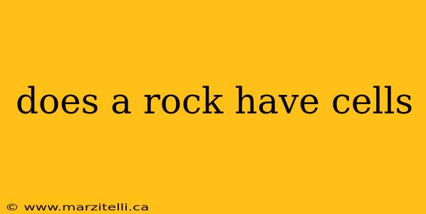 does a rock have cells