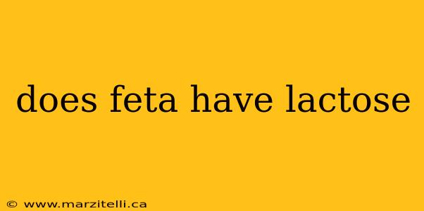does feta have lactose