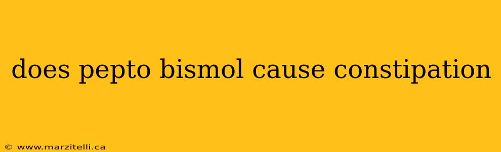 does pepto bismol cause constipation
