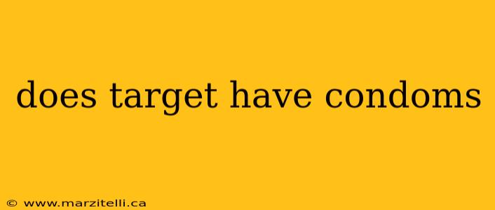 does target have condoms