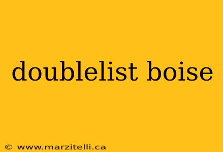 doublelist boise