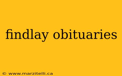 findlay obituaries