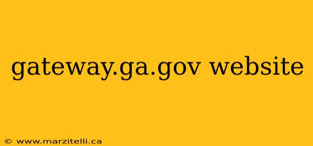 gateway.ga.gov website