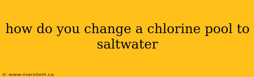 how do you change a chlorine pool to saltwater