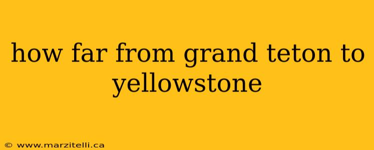 how far from grand teton to yellowstone