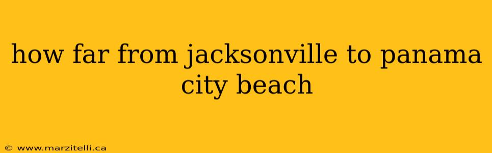 how far from jacksonville to panama city beach