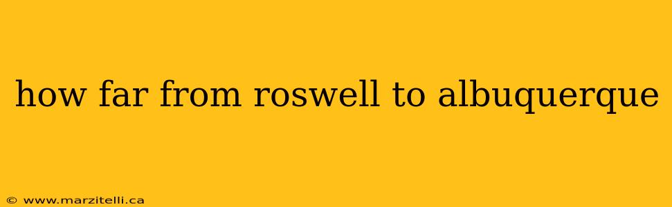 how far from roswell to albuquerque