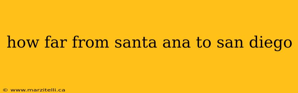 how far from santa ana to san diego