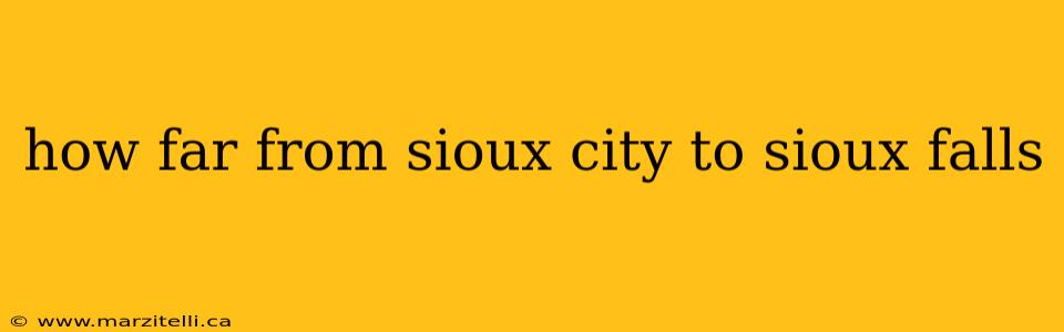 how far from sioux city to sioux falls