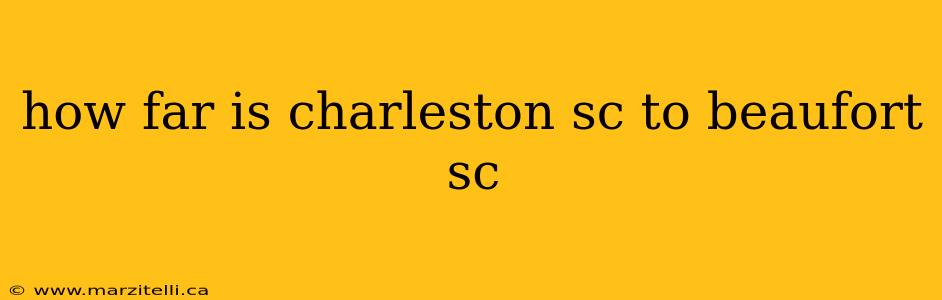 how far is charleston sc to beaufort sc