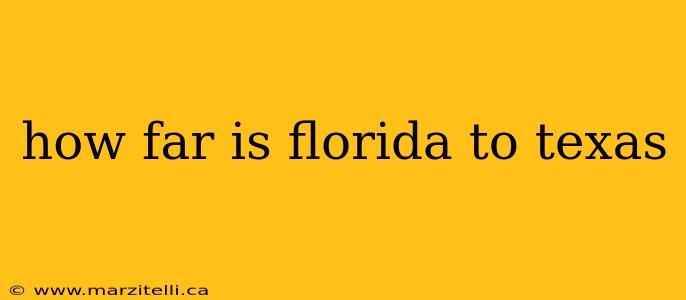 how far is florida to texas