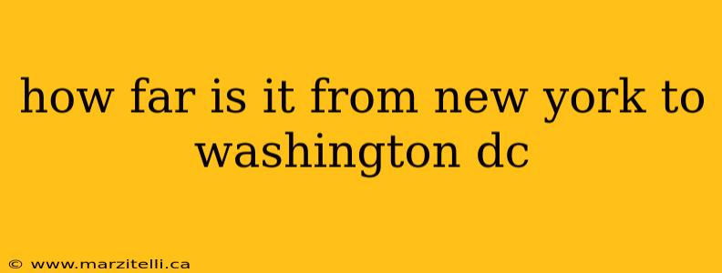 how far is it from new york to washington dc