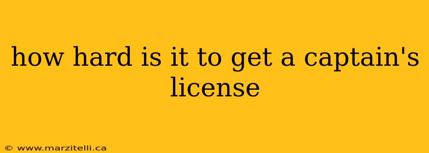 how hard is it to get a captain's license