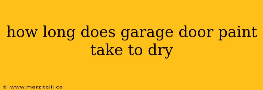 how long does garage door paint take to dry
