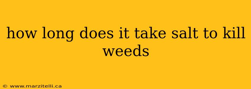 how long does it take salt to kill weeds