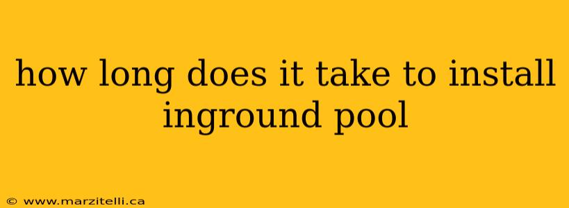 how long does it take to install inground pool