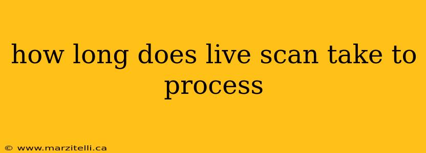 how long does live scan take to process
