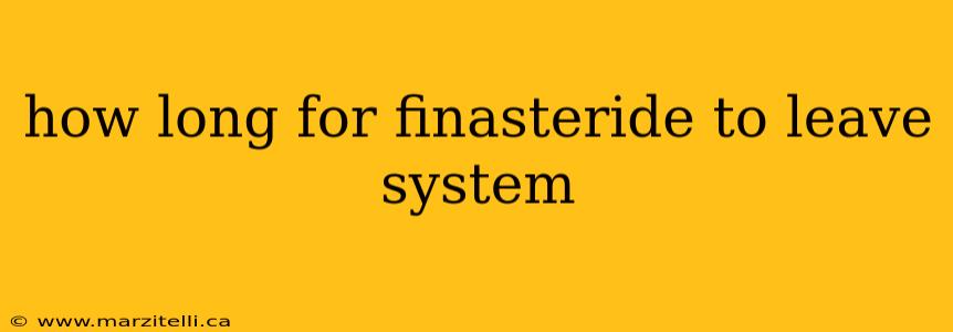 how long for finasteride to leave system