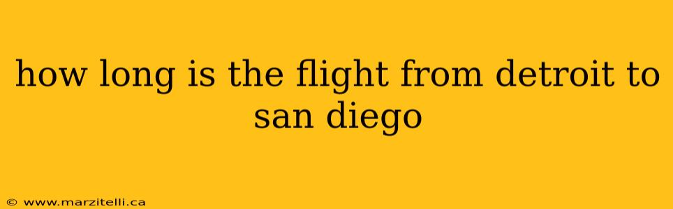 how long is the flight from detroit to san diego