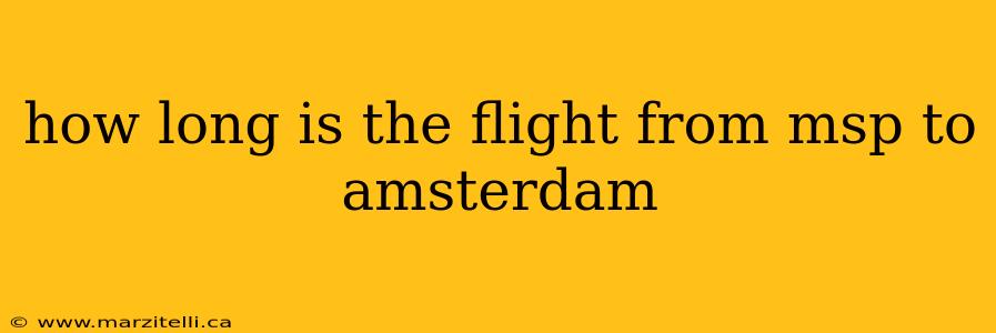 how long is the flight from msp to amsterdam